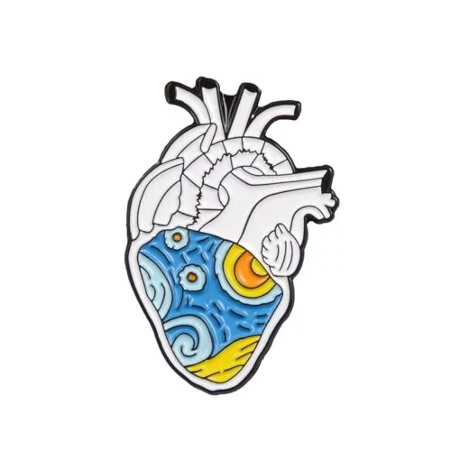 Starry heart ( Van Gogh ) pin