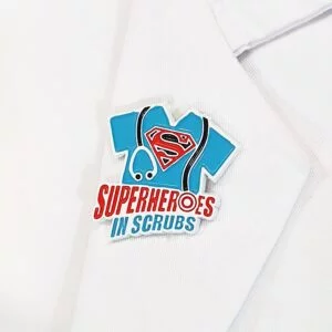 Superheroes in Scrubs Enamel Pin