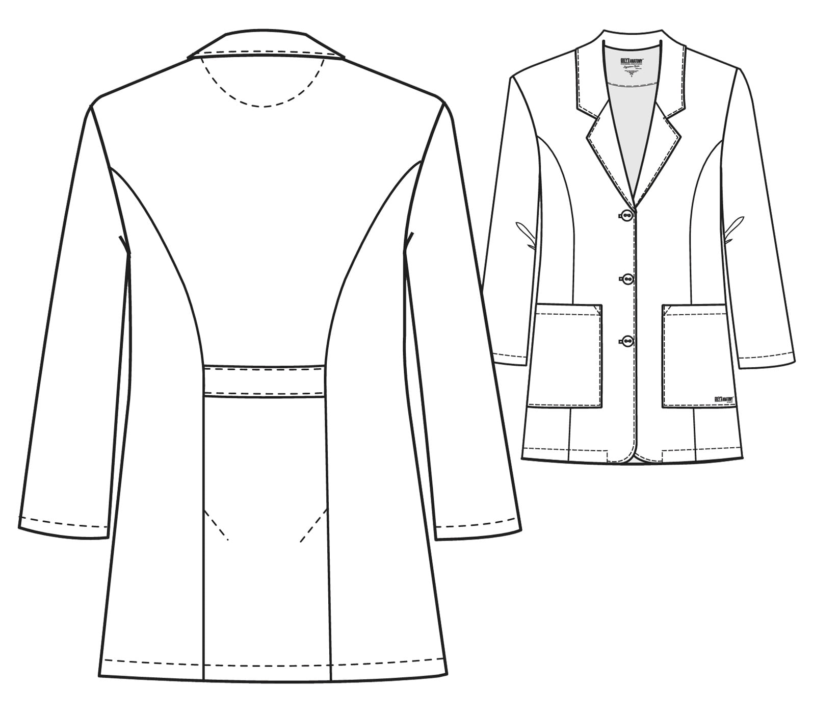 Grey's Anatomy - 2 Pocket Stretch Women's Lab Coat