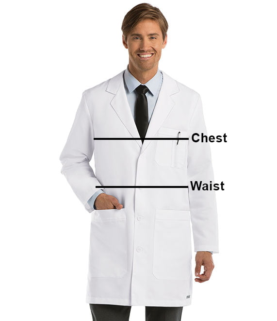 Barco Men's Labcoats Size Chart Guide