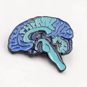 THINK Anatomical Brain enamel pin