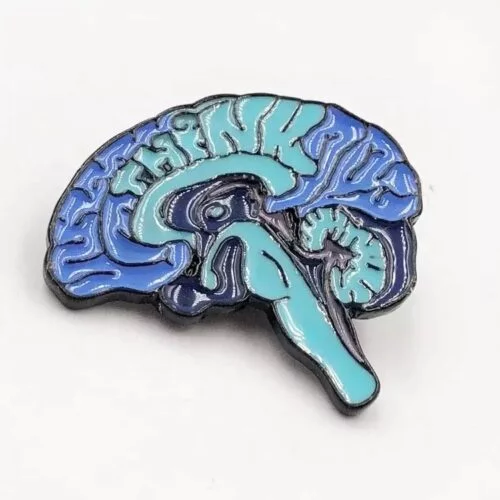 THINK Anatomical Brain enamel pin