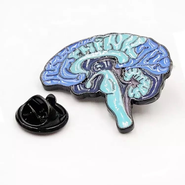 Buy Think Anatomical Brain Enamel Pin Medicostore مدكو ستور