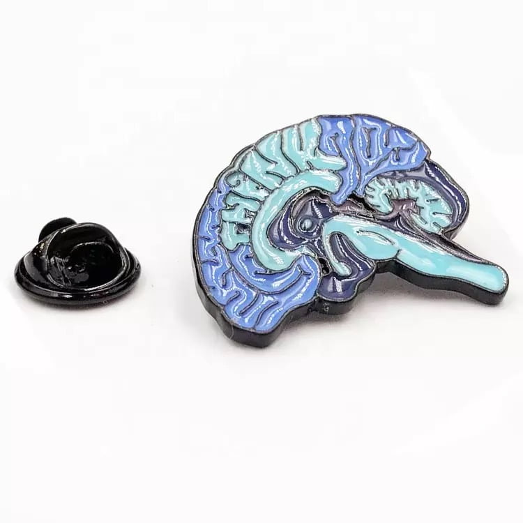 THINK Anatomical Brain enamel pin