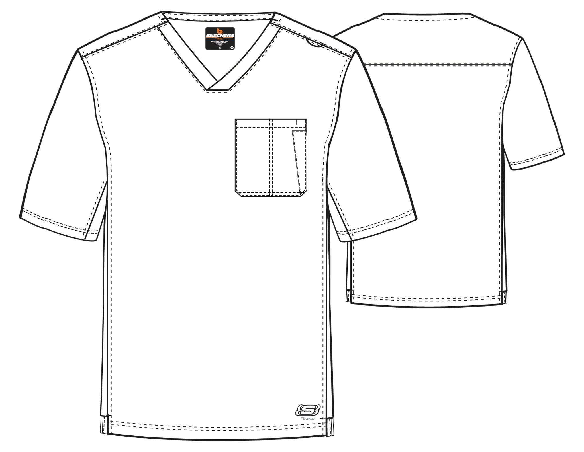 Skechers - Structure Men's Scrub Set Top Sketch