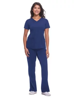 Healing Hands Works Monica & Rebecca Women's Scrub Set - Navy, Small (S)