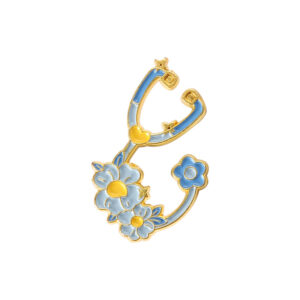Floral Stethoscope Pin