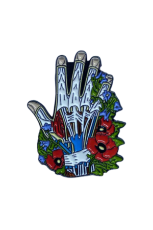 Floral Anatomical Hand Pin