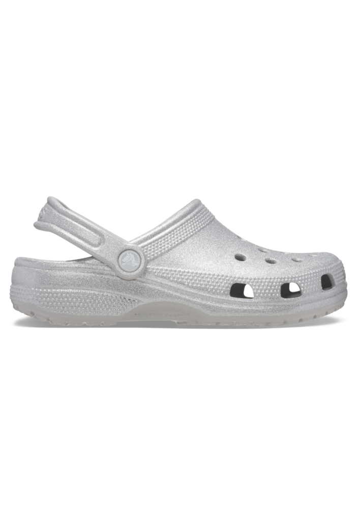 Crocs Classic Silver Glitter Clog