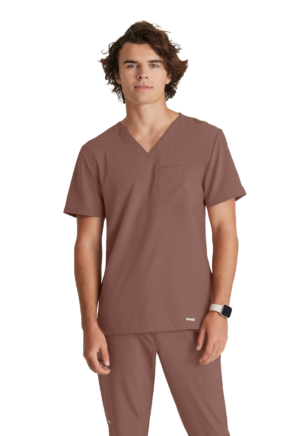 Grey’s Anatomy Evolve Men Scrubs Set - Driftwood, Extra Large (XL)