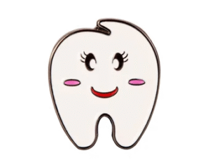 Cute happy tooth pin