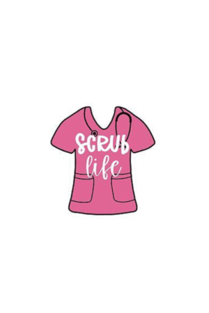Pink scrub life pin