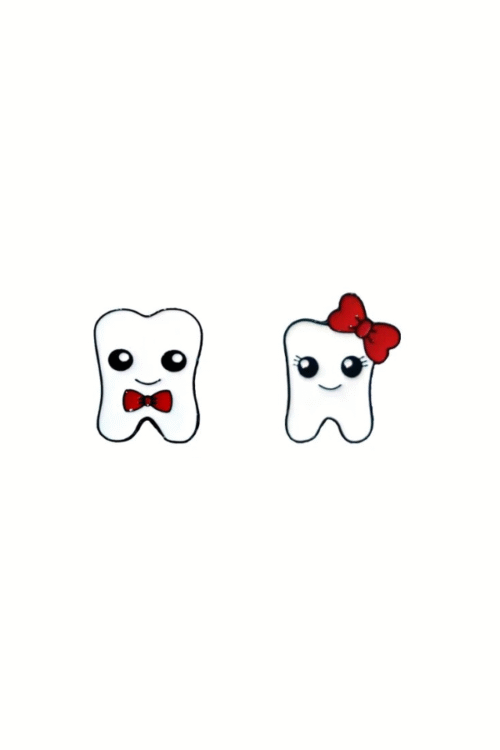 Mr. & Mrs. Tooth pin