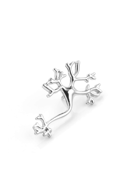 Neuron pin - silver