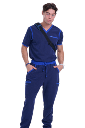 Tango Men V Neck & Straight Pant Scrub Set