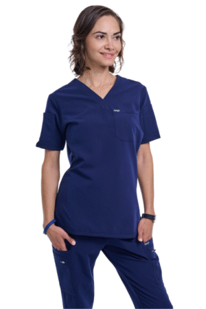 Tango Women V Neck & Straight Pant Scrub Set